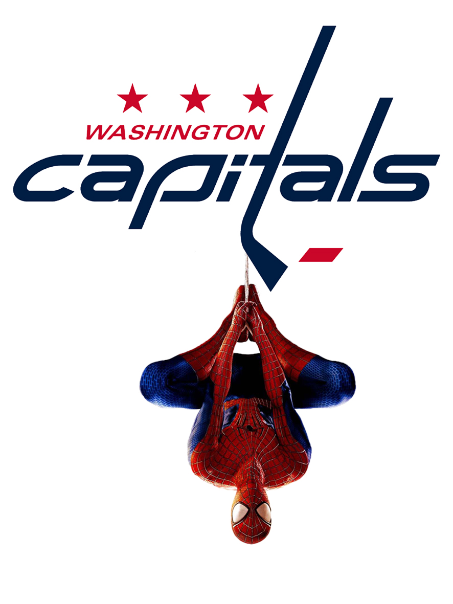 Washington Capitals Spider Man Logo vinyl decal